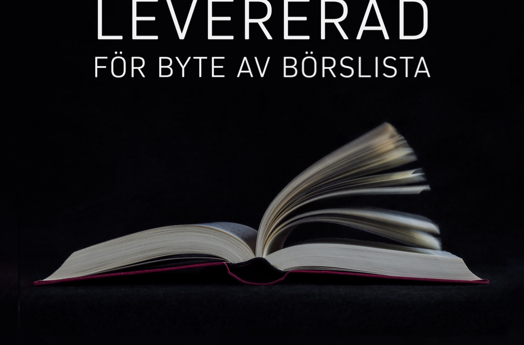 Bolagsbeskrivning levererad för byte av börslista