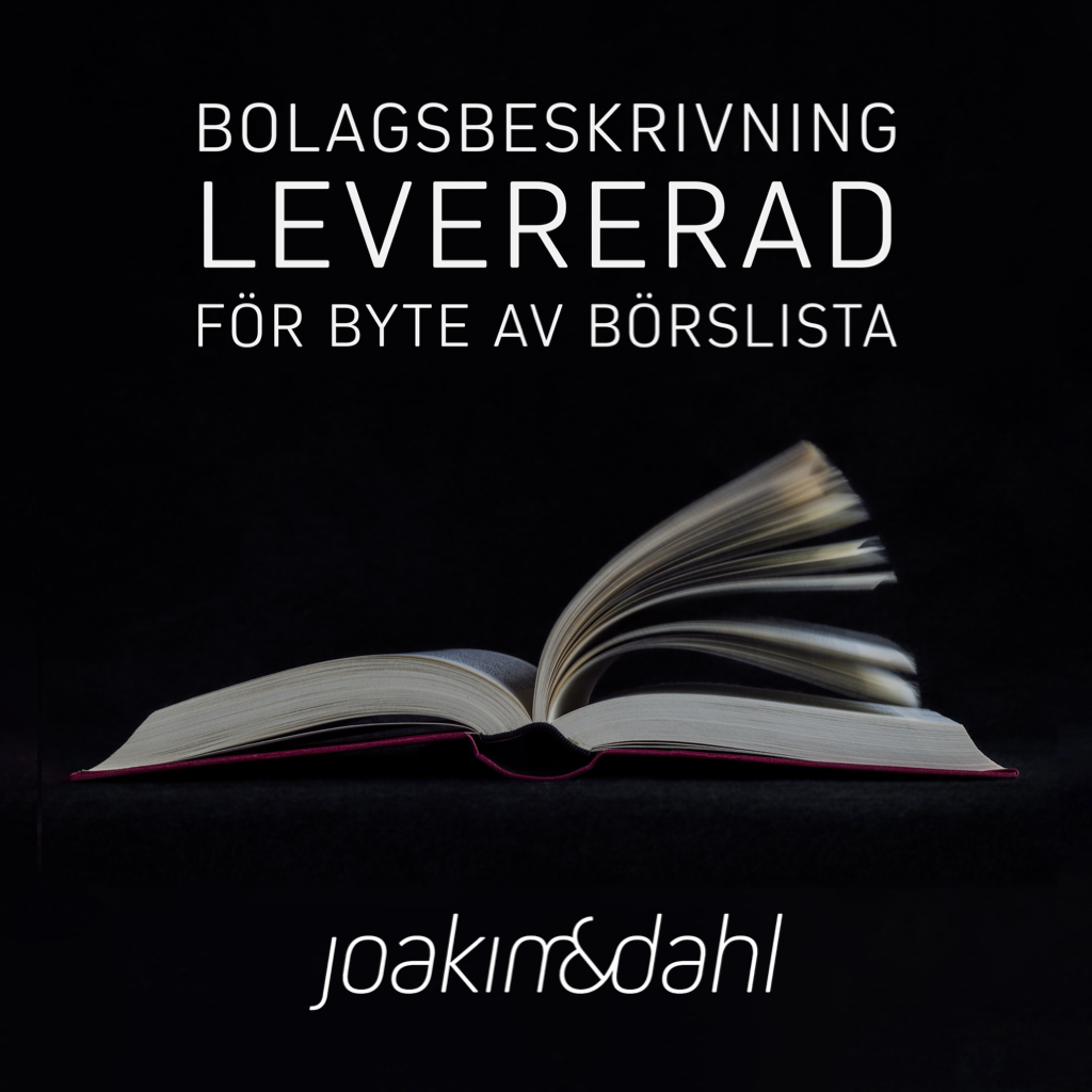 bolagsbeskrivning levererad for byte av borslista