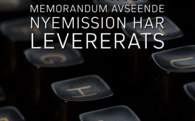 Informationsmemorandum avseende nyemission har levererats