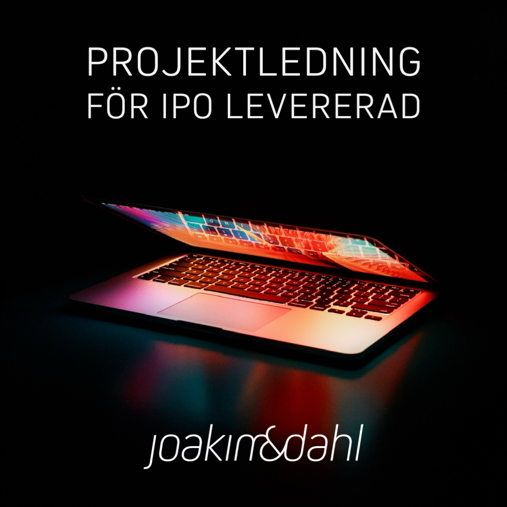 projektledning for ipo levererad