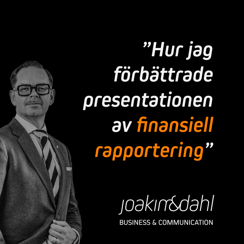 hur jag effektiviserade finansiell rapportering 1