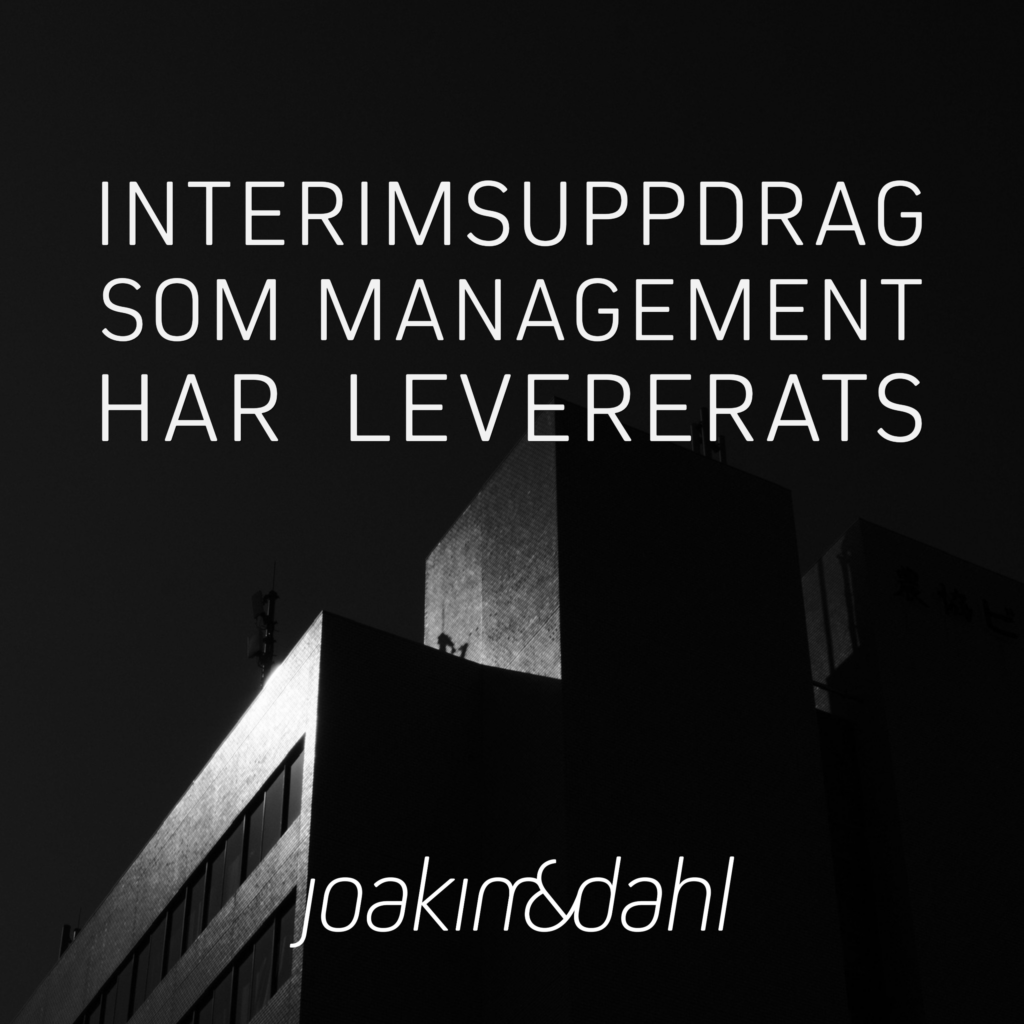 interims uppdrag som management