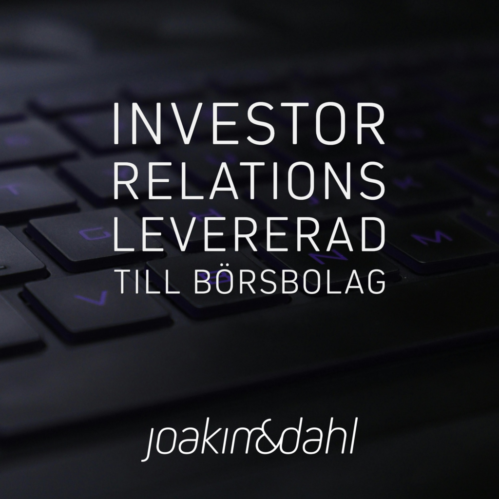 investor relations levererad till listat bolag