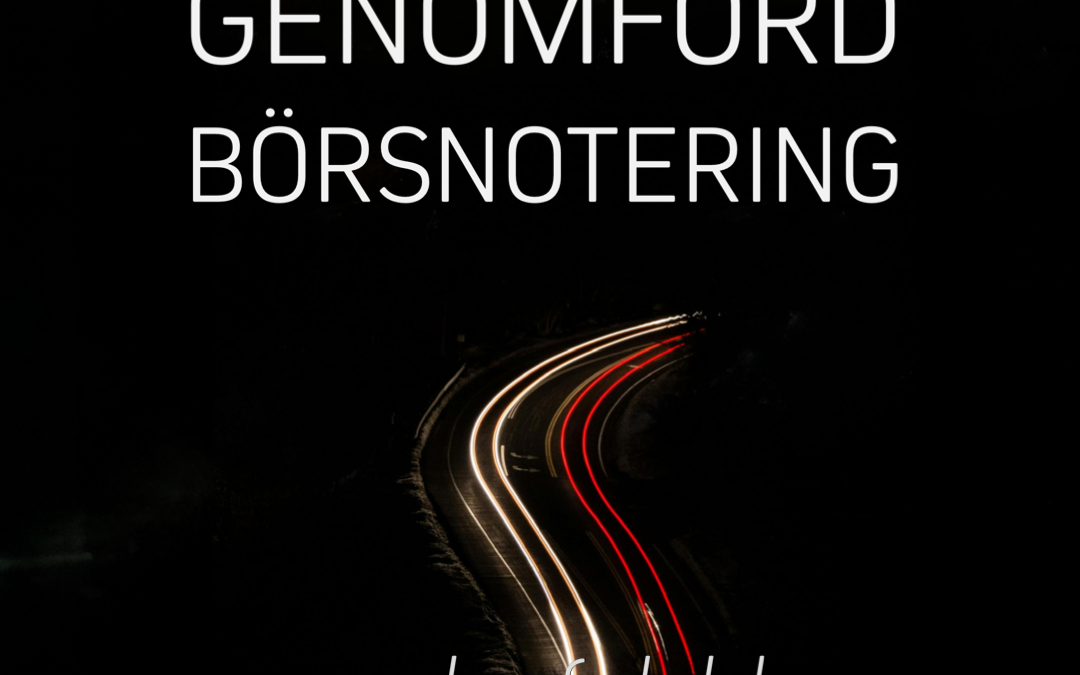 Börsnotering genomförd för kund